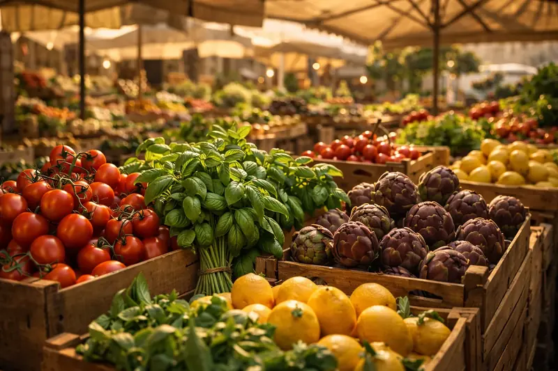 Frische Zutaten vom Markt